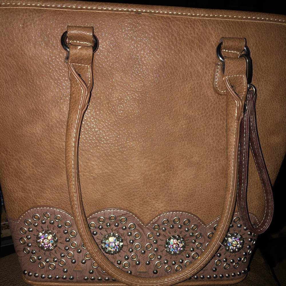 Blazin Roxx Brown Leather Tote